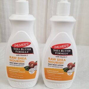 2 Bottles Palmers Shea Butter Formula Raw Shea Nourish Daily Body Lotion Vanilla